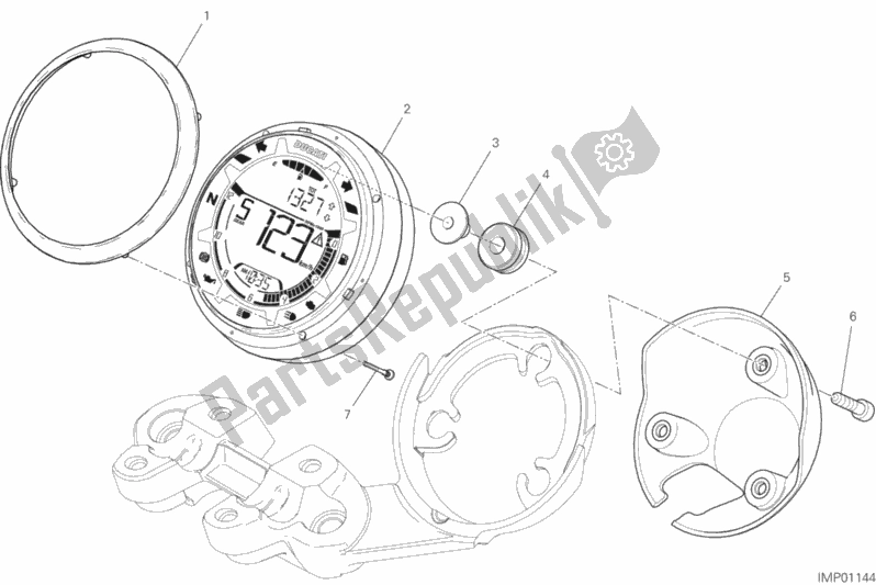Tutte le parti per il Pannello Degli Strumenti del Ducati Scrambler Desert Sled Thailand USA 803 2019